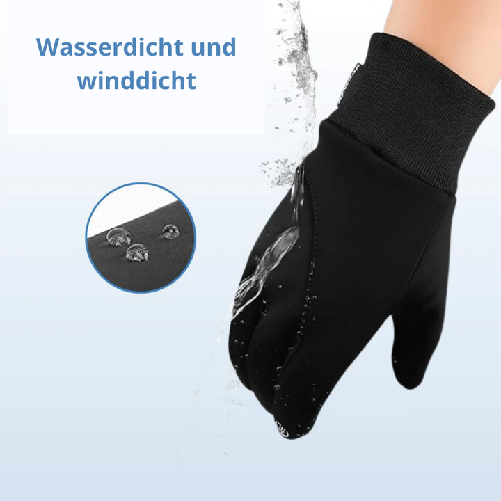 Winterhandschuhe wasserdicht mit Touchscreen | Warm gefütterte Thermohandschuhe mit Windschutz für Alltag und Outdoor
