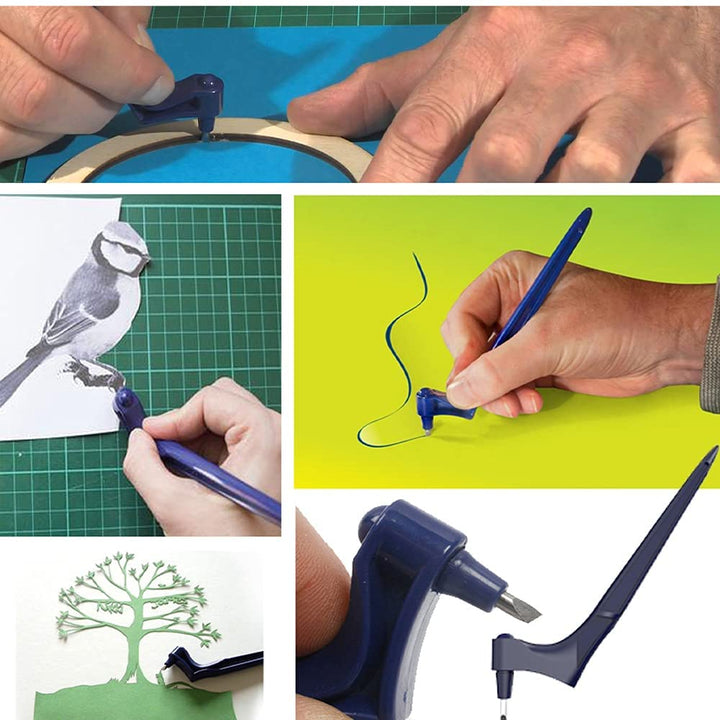 Matita da taglio di precisione con lama rotante a 360° | Per carta, pellicola e lavori di bricolage | Più sicura del cutter, ideale per forme dettagliate