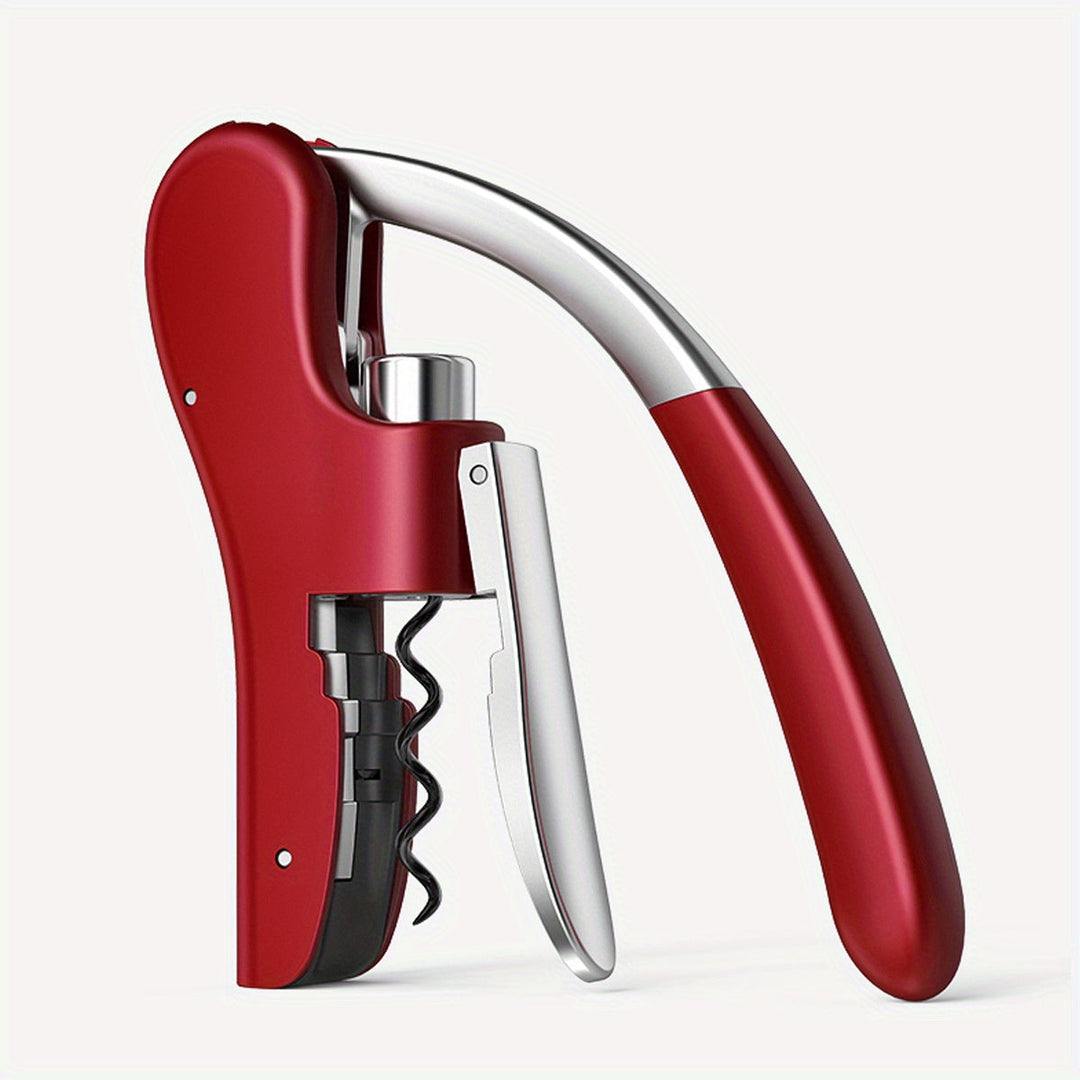 Korkenzieher mit Hebelmechanismus | Ergonomischer Griff für müheloses Entkorken | Robust &amp; vielseitig, 14 × 7,5 cm