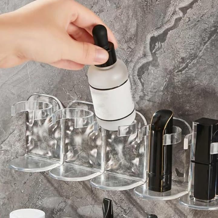 Duschablage ohne Bohren mit verstellbaren Trennwänden – AquaGripPro Organizer aus rostfreiem PET | Bombenfester Kleber | 1+1 gratis