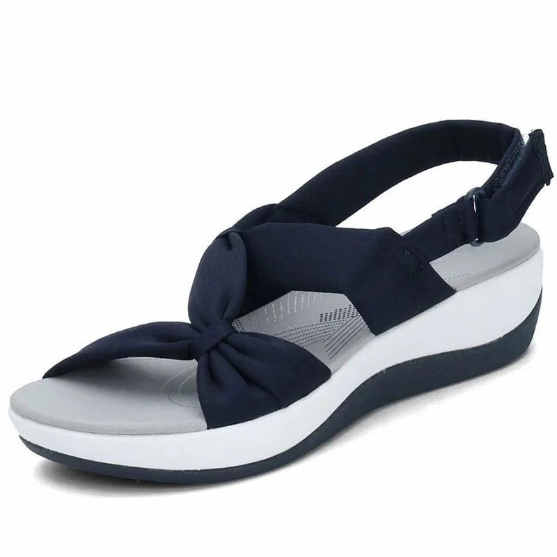 Damen Komfort-Sandalen mit Klettverschluss &amp; Fußgewölbe-Stütze | Ultraleicht mit EVA-Sohle | Gepolstert &amp; rutschfest für Alltag