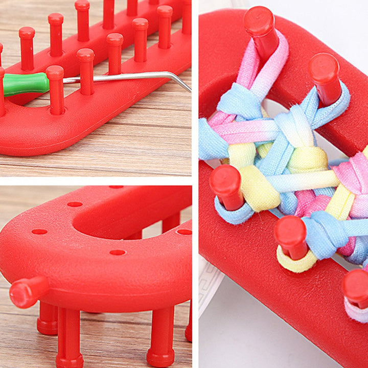 Breiloom without needles | Portable knitting frame tool for quick scarves &amp; hats | Easy for beginners | Compact for DIY crafting