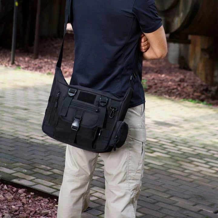 Herren Umhängetasche | Crossbody Tasche mit mehreren Fächern und Laptopfach