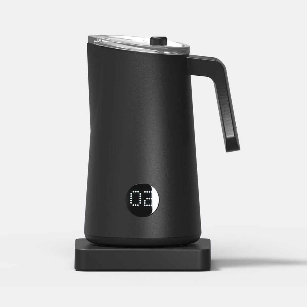 Elektrischer Milchaufschäumer | Automatischer Mikrofoam-Maker mit 3 Durchflussreglern für Kuhmilch und Pflanzendrinks