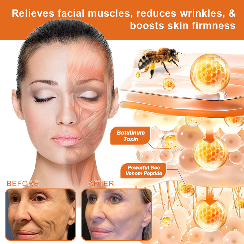 Anti-aging serum stick with bee venom &amp; hyaluronic acid | Peptides for smoother skin | For face &amp; body, moisturizing, 1+1 free