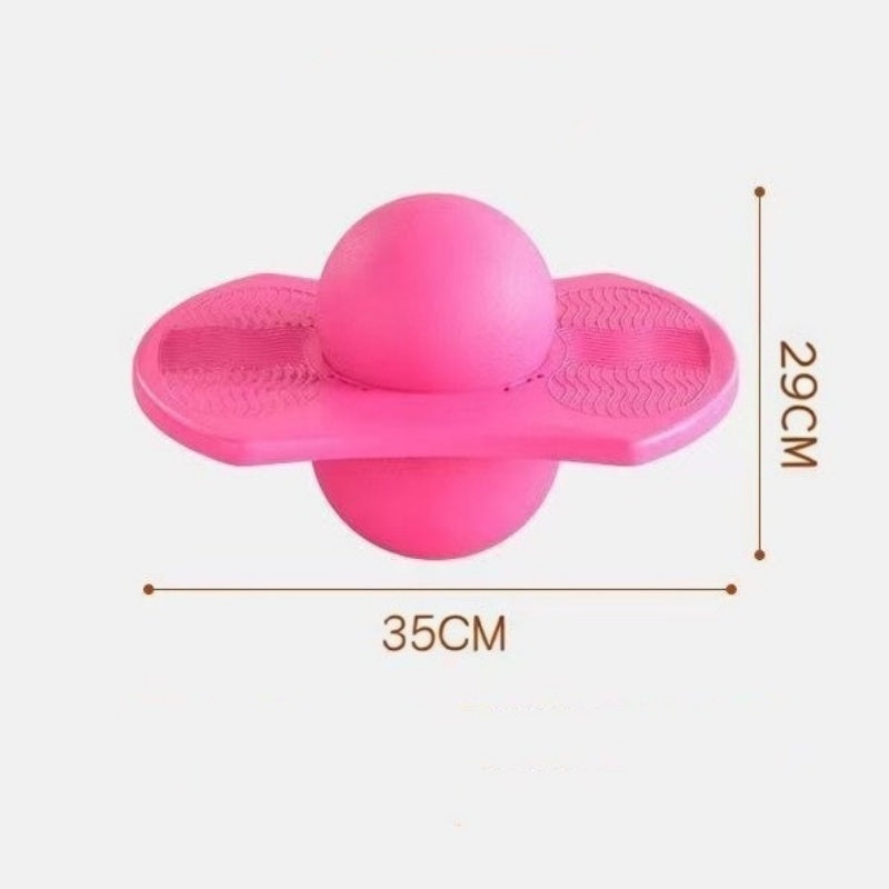 Pogo ball jump trainer with anti-slip footplate | With/without handle | Extra thick bounce ball for power jumps | Blue/pink/lilac
