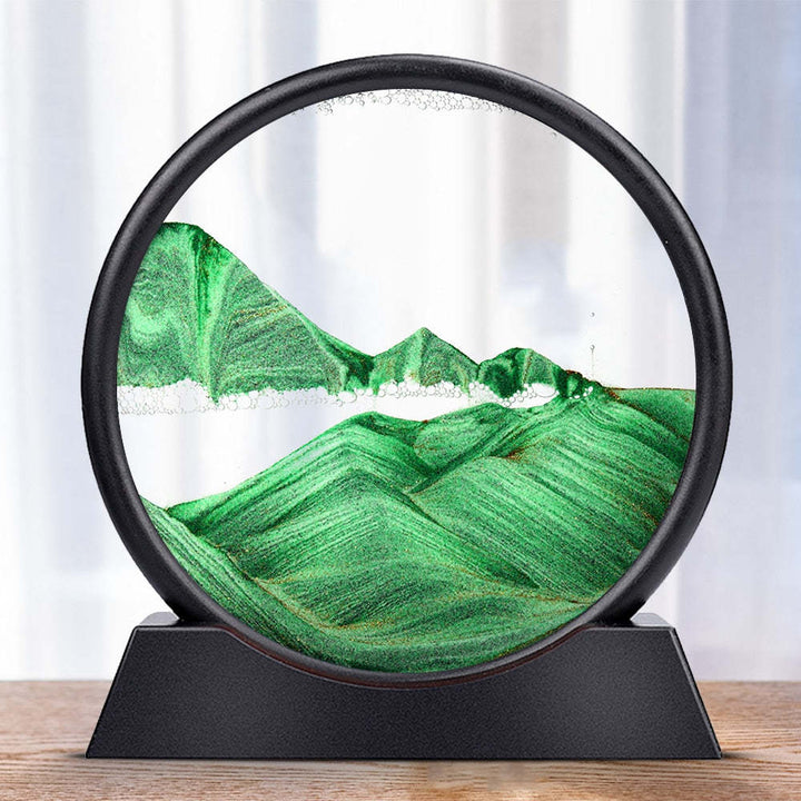 Art du sable animé dans cadre en verre | Décoration relaxante pour bureau &amp; salon | Chaque rotation crée un nouveau motif