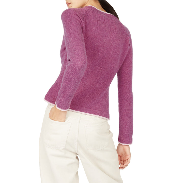 Damen Strickjacke | Kurze Cardigan-Jacke mit Raglanärmeln und geradem Schnitt