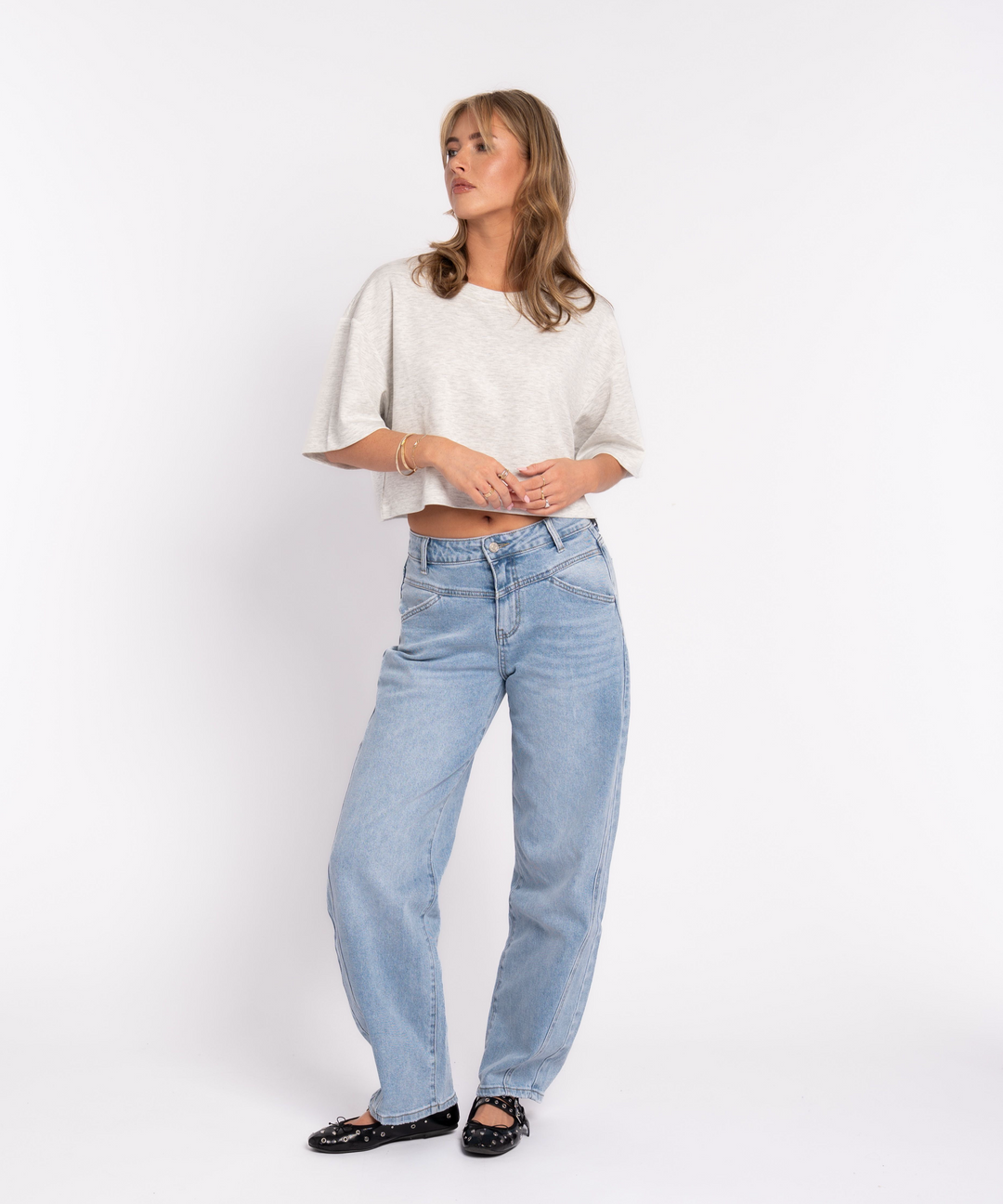 Barrel Jeans Damen | Stretch Jeans mit lockerer Passform