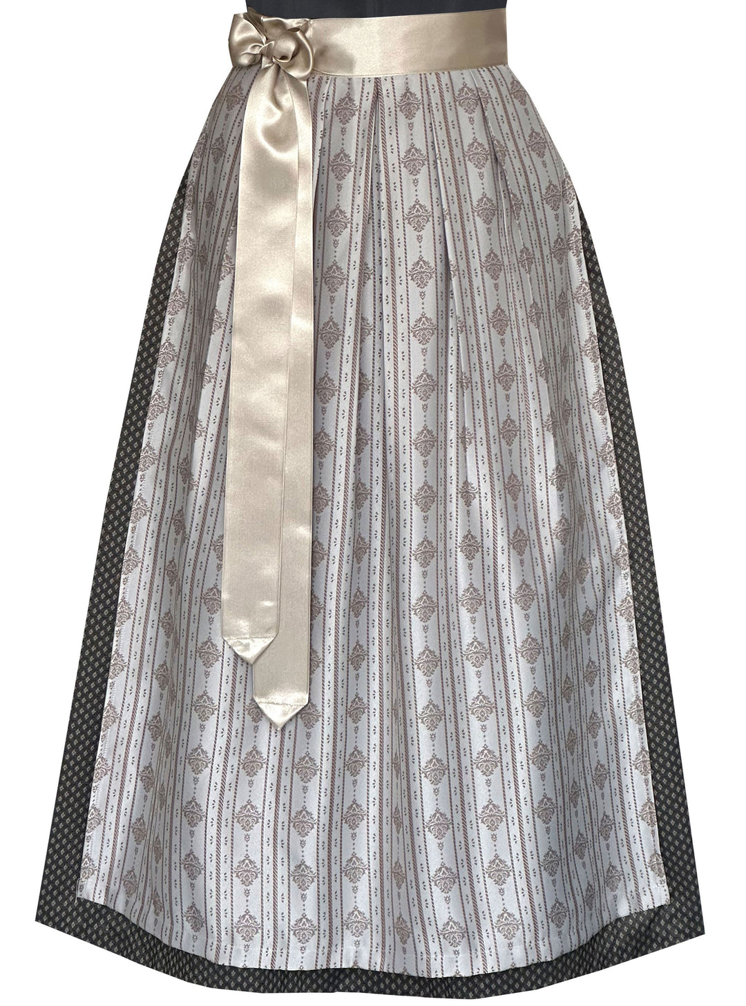 Dirndl lang Damen | Klassisches Dirndl mit Samtmieder, Reißverschluss und 85 cm Rocklänge für Volksfeste