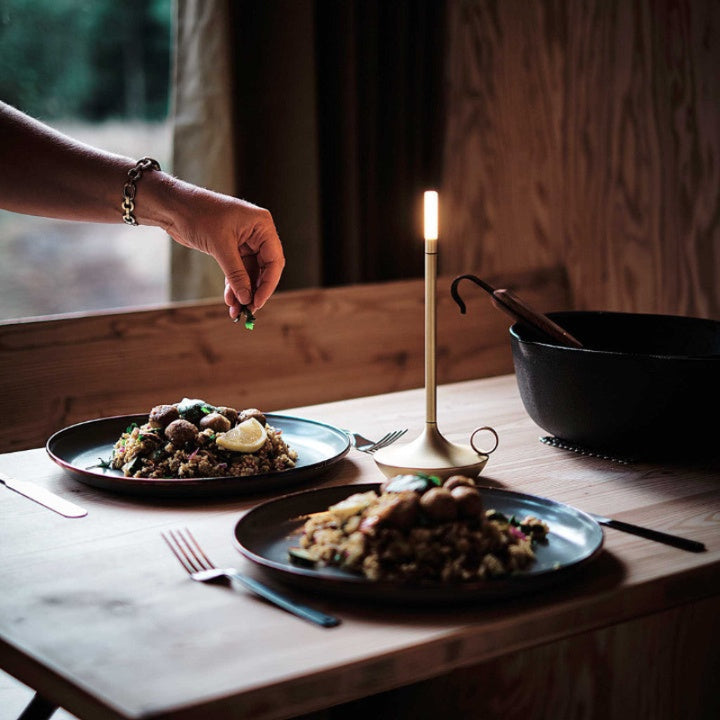 Akku Tischlampe | Kabellose dimmbare LED-Leuchte mit USB-C und bis zu 150 Stunden Akkulaufzeit