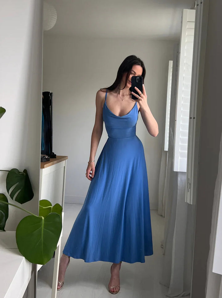 Wendekleid 2-in-1 mit Korsett-Schnürung | Doppellagig &amp; nicht durchsichtig | Integrierter BH, drapiertes Dekolleté, knitterfrei