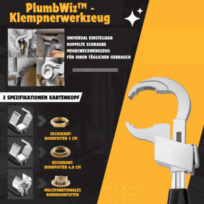 Rohrzange für Sanitärarbeiten mit ergonomischem Griff | Werkzeug für enge Stellen und präzise Montage
