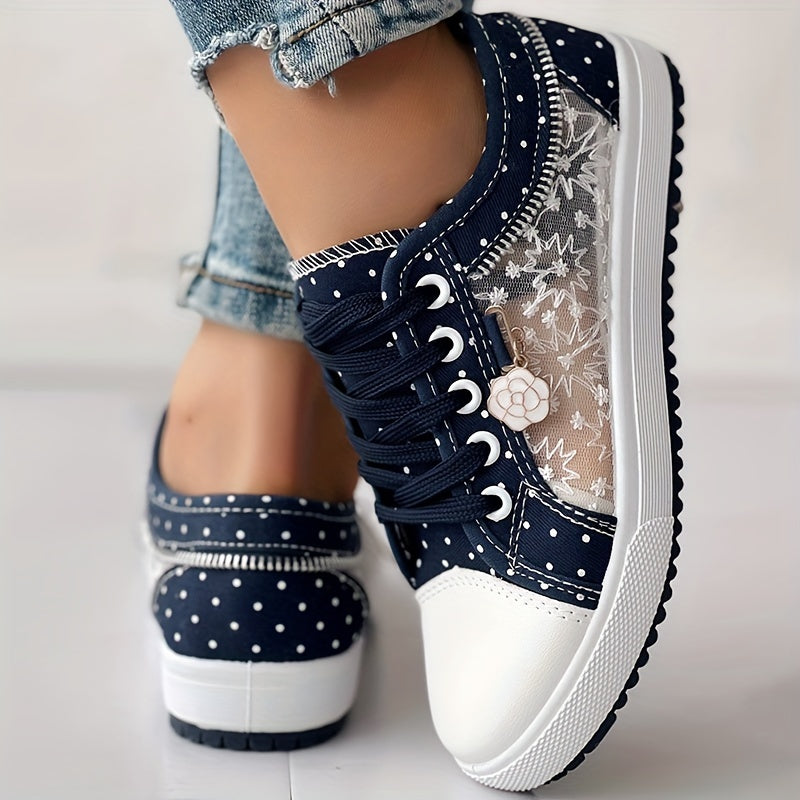 Damen Sneaker ultraleicht &amp; atmungsaktiv | Mesh-Obermaterial, flexible Sohle | Bequemer Alltags-Schuh mit Schnürung (Gr. 36–43)