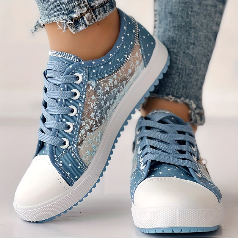 Damen Sneaker ultraleicht &amp; atmungsaktiv | Mesh-Obermaterial, flexible Sohle | Bequemer Alltags-Schuh mit Schnürung (Gr. 36–43)