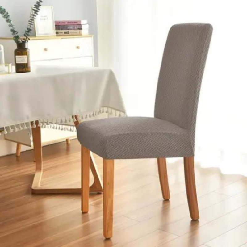Jacquard-Stretch-Stuhlhussen im 2er-, 4er- oder 6er-Set | Für Rückenlehnen 45–60 cm | Fleckenresistent &amp; knitterarm | Perfekter Sitz ohne Verrutschen