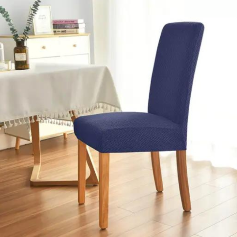 Jacquard-Stretch-Stuhlhussen im 2er-, 4er- oder 6er-Set | Für Rückenlehnen 45–60 cm | Fleckenresistent &amp; knitterarm | Perfekter Sitz ohne Verrutschen