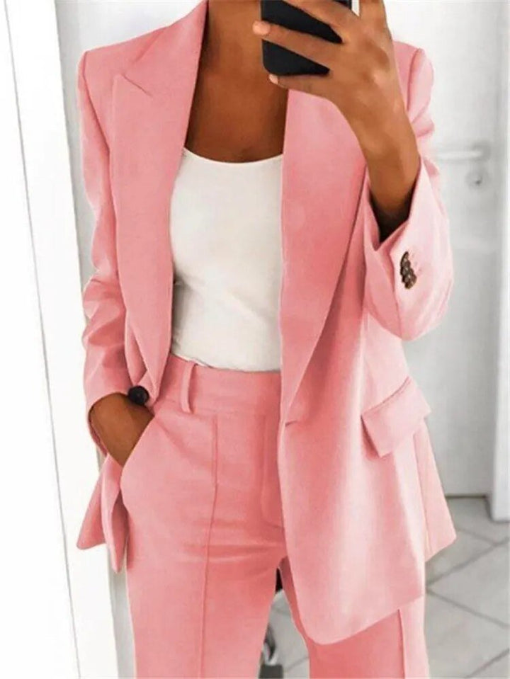 2-teiliges Damen Blazer-Anzug Set | Elegant &amp; bequem für Büro &amp; Events | Blazer + Hose, zeitloser Look, S–5XL