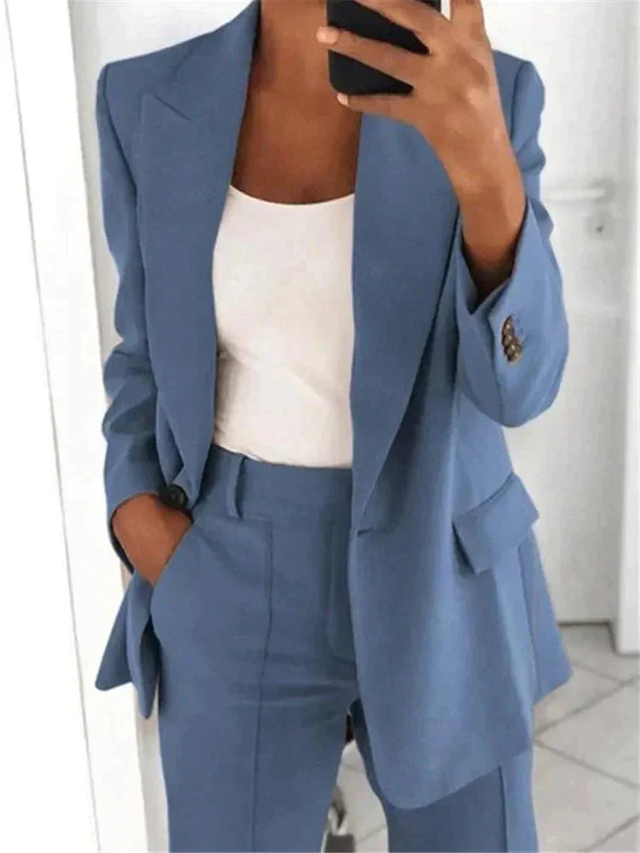 2-teiliges Damen Blazer-Anzug Set | Elegant &amp; bequem für Büro &amp; Events | Blazer + Hose, zeitloser Look, S–5XL