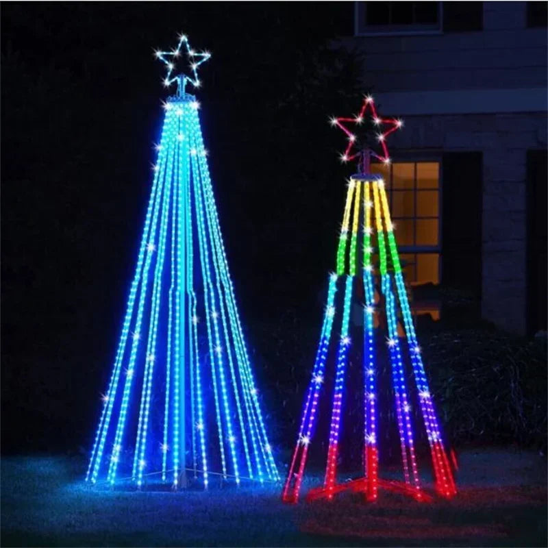 50% DE RÉDUCTION | Sapins de Noël LED multicolores SparkleLights™ | 12 modes lumineux | Résistant aux intempéries IP44 | Télécommande &amp; minuterie