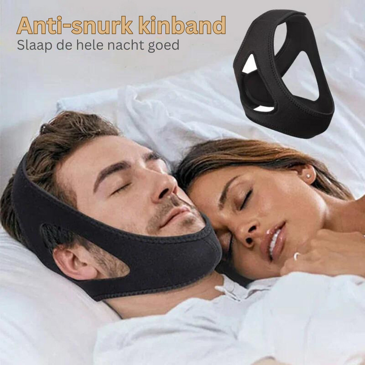 Anti-Snurk Hoofdband | Comfortabel Slaapmasker met Kinsteun | Verstelbaar &amp; Ademend Neopreen