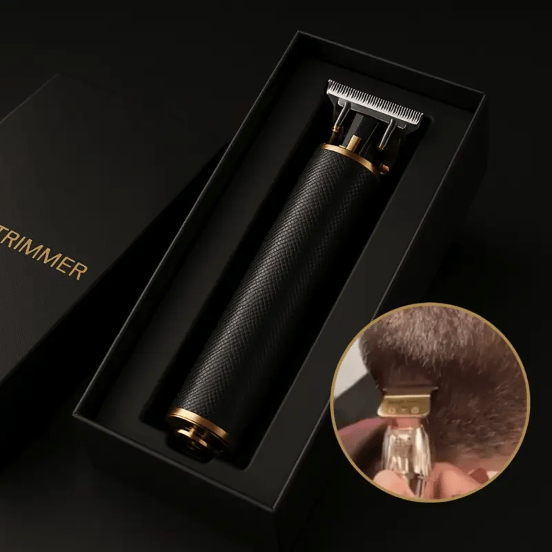 Akkumulátoros T-Blade trimmelő karbonacél pengékkel | 120 perc üzemidő, 2 óra töltési idő | 3 fej 1–3 mm | Kontúrokhoz és szakállhoz