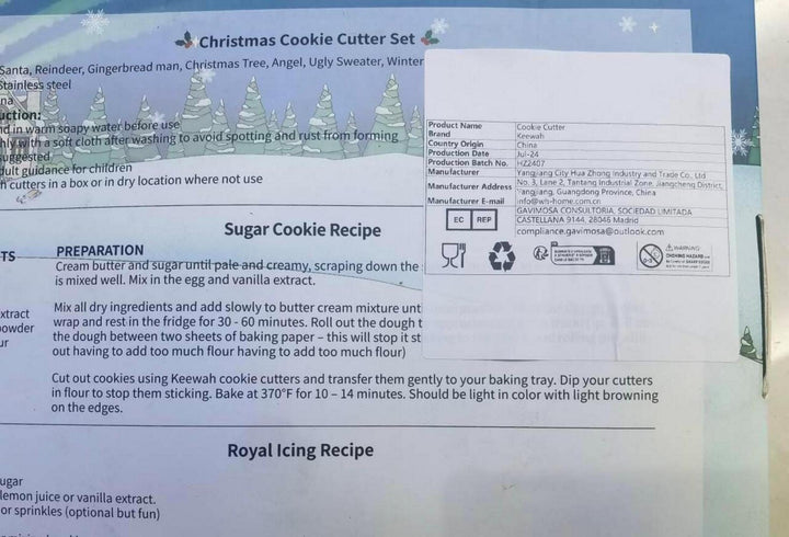 Weihnachts-Ausstechformen 7-teilig aus Edelstahl | Plätzchenausstecher mit Weihnachtsmotiven für Kekse und Fondant, spülmaschinenfest