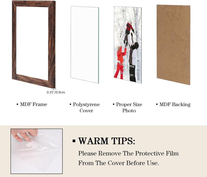 Bilderrahmen 10x15 cm 18er-Set | Fotorahmen für Wand und Tisch mit flexibler Aufstellung und einfacher Montage für Galeriewände