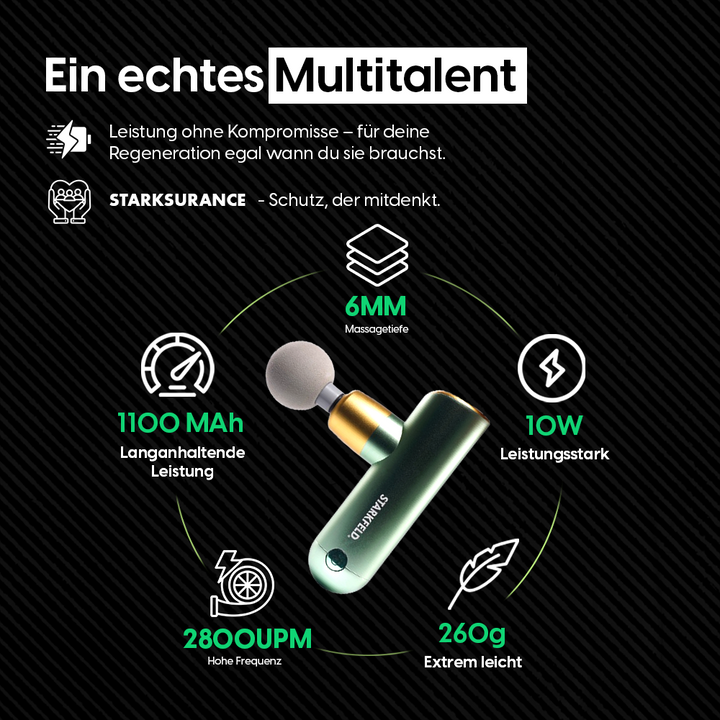Massagepistole | Tiefengewebe-Massagegerät zur Muskelregeneration und Faszienmassage