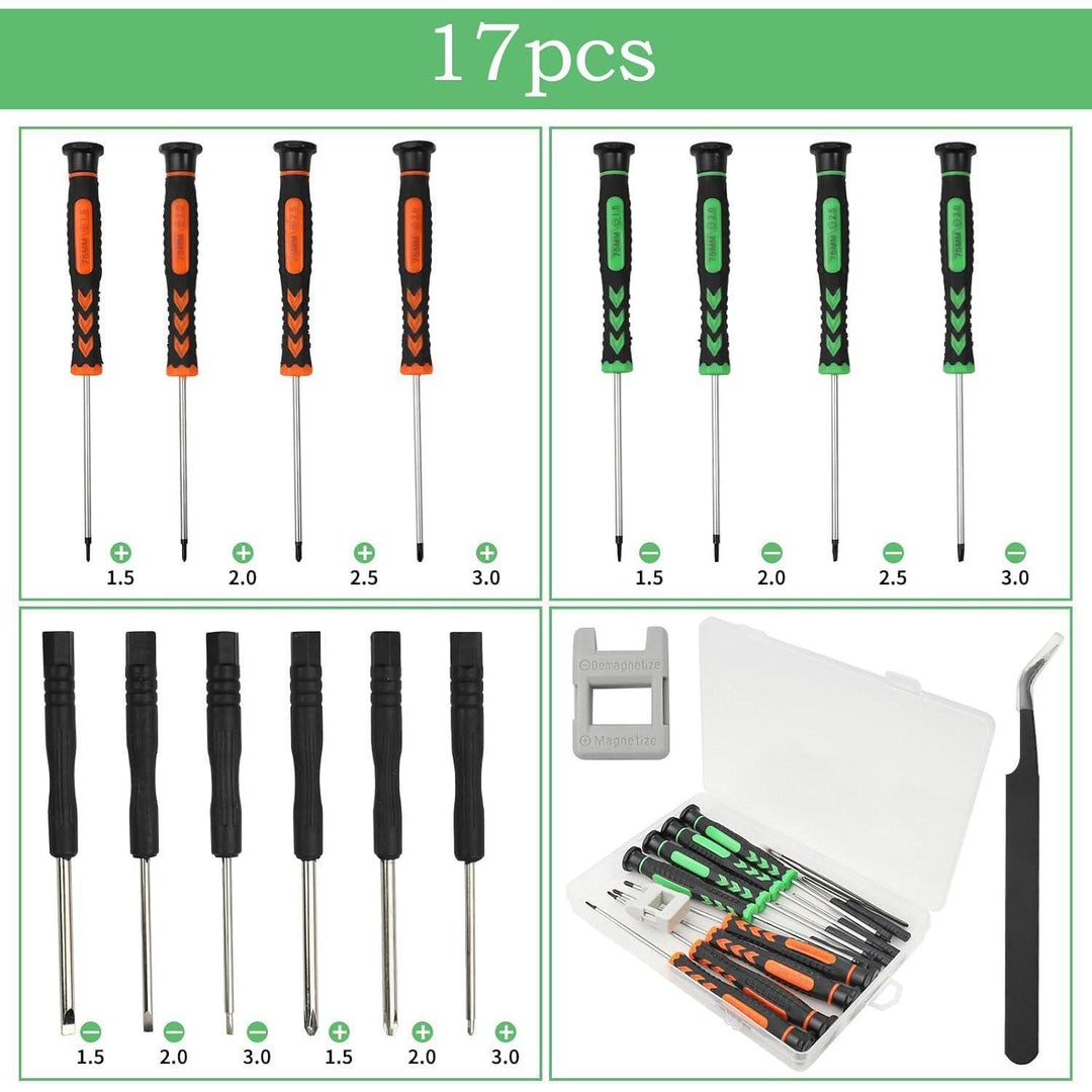 Präzisions-Schraubendreher Set | Magnetisches Feinmechaniker Werkzeug mit Wechselbits, Pinzette und Aufbewahrungsbox für Elektronik