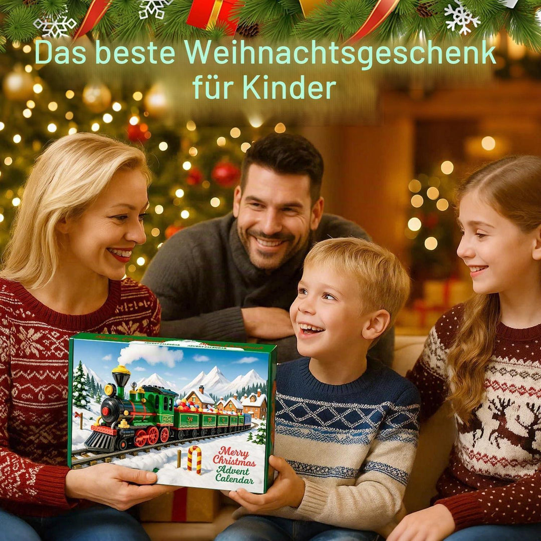 Eisenbahn Adventskalender 2026 | 24 Tage Bauset mit Weihnachtszug, täglichen Überraschungen und Bauanleitung für Kinder ab 6 Jahren