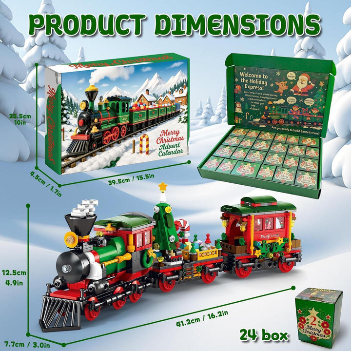 Eisenbahn Adventskalender 2026 | 24 Tage Bauset mit Weihnachtszug, täglichen Überraschungen und Bauanleitung für Kinder ab 6 Jahren
