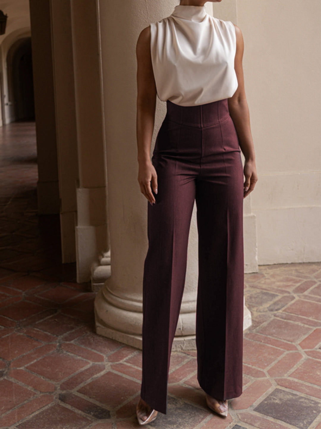 Nila | Schmeichelnde Damenhose mit hoher Taille