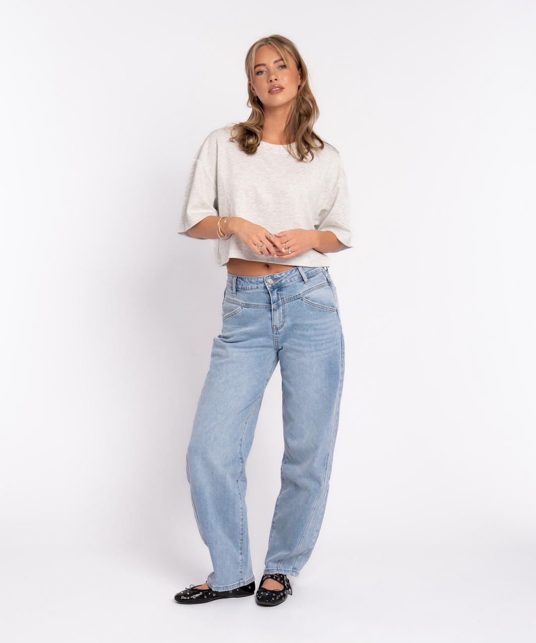 Barrel Jeans Damen | Stretch Jeans mit lockerer Passform
