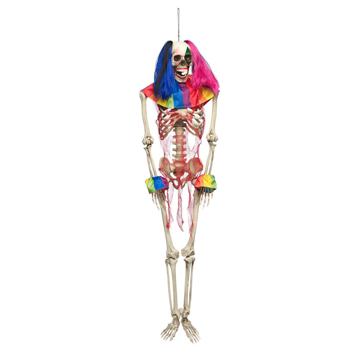 Halloween Skelett Clown Hängedeko | Gruseliges Zirkus-Skelett zum Aufhängen für Halloween-Partys und Horror-Dekoration