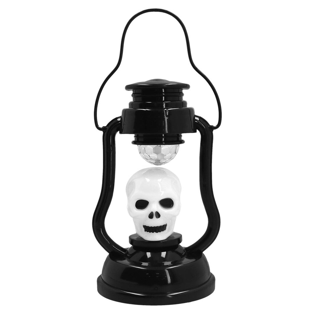 Halloween Totenkopf Laterne | Beleuchtete Disco-Laterne mit Sound und Bewegung für Halloween- und Horror-Dekoration