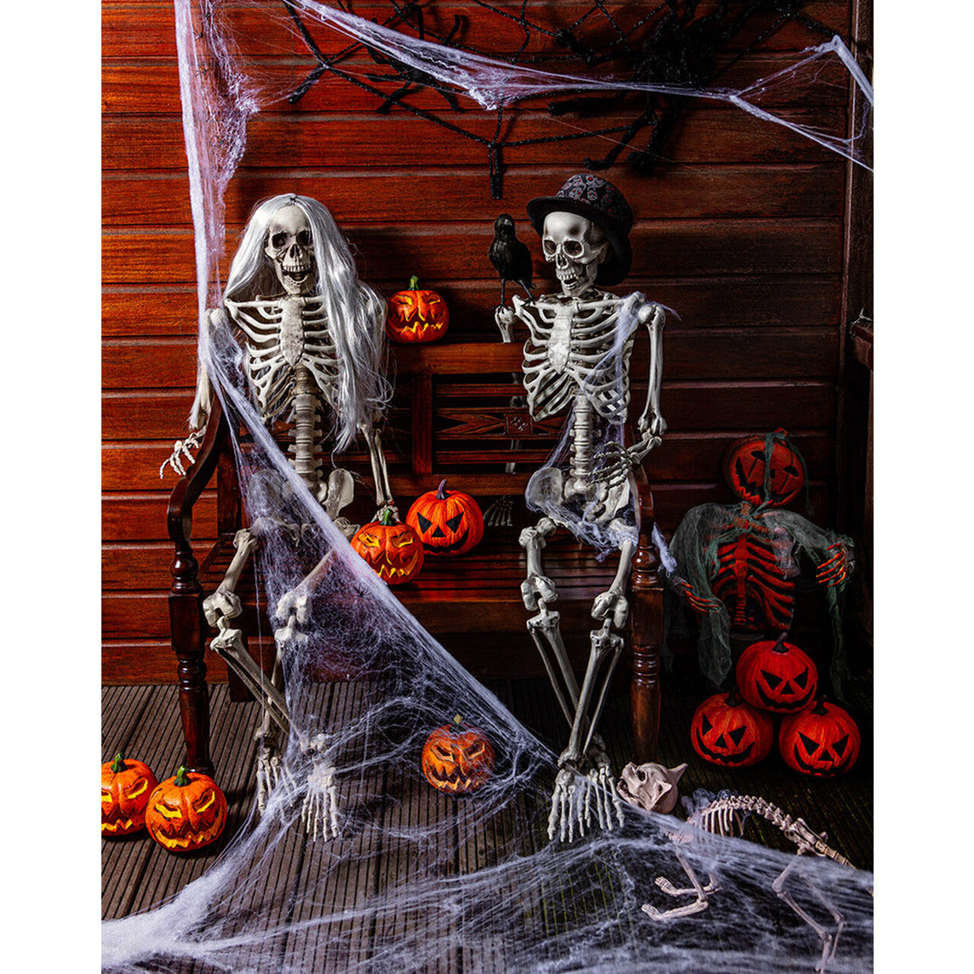 Halloween Spinnennetz elastisch | Schwarzes Spinnennetz mit Spinne zum Aufhängen für Wände, Fenster und Halloween-Partys