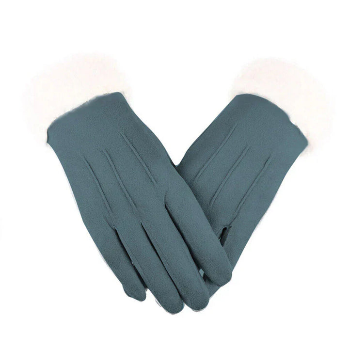 Damen Wildlederhandschuhe für Winter | Warme elegante Handschuhe mit geschmeidiger Oberfläche für Alltag und festliche Anlässe