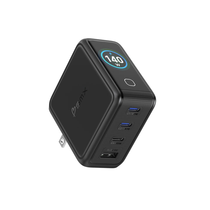 140W GaN Ladegerät | USB-C Laptop-Ladegerät mit 4 Anschlüssen &amp; LCD