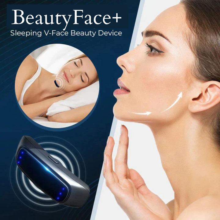 EMS Mikrostrom V-Shape Gesichtsband für Nacht &amp; Alltag | Sanfte Impulse für Kieferlinie &amp; Kontur | Leicht, wiederaufladbar | 1+1 Set