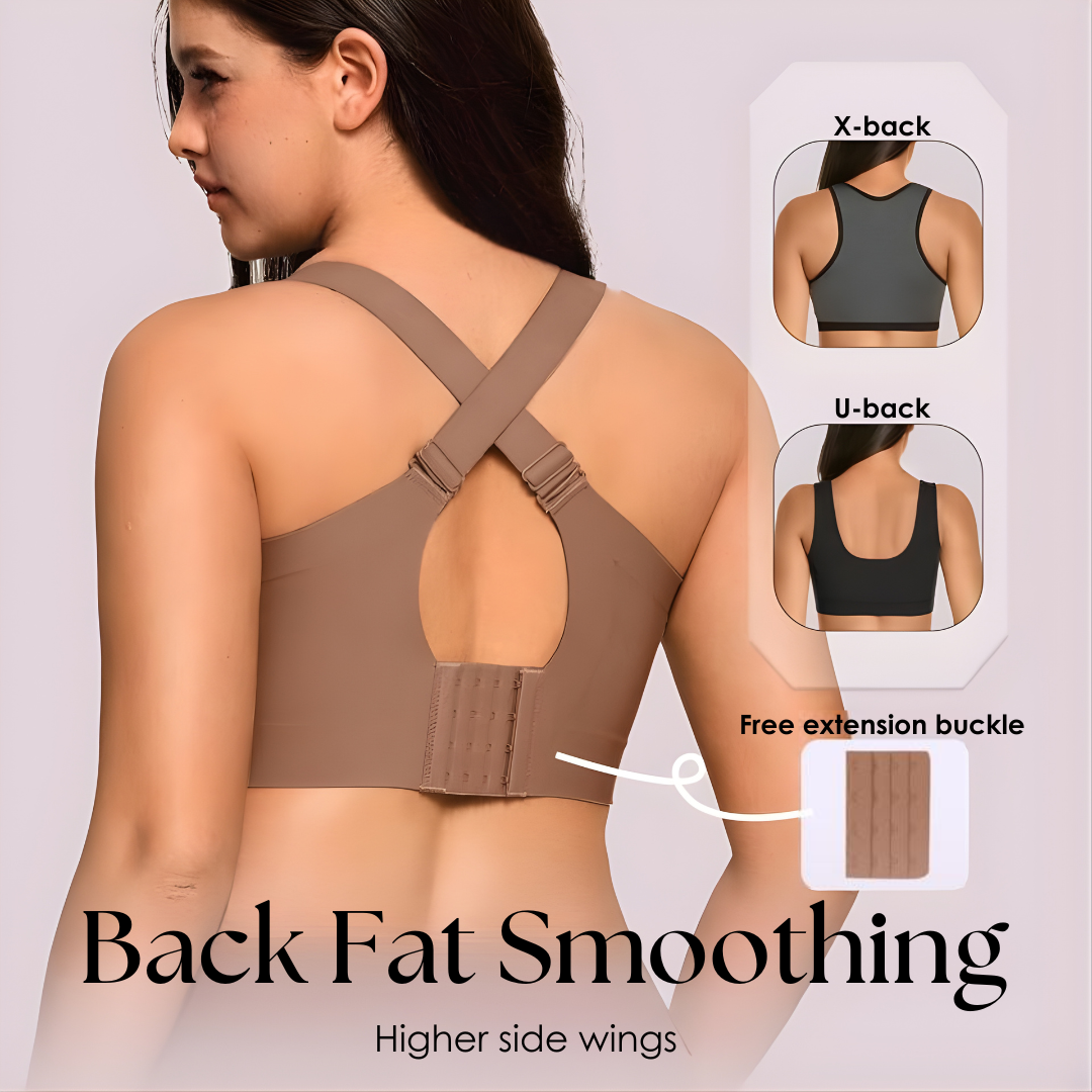 Reggiseno wireless da donna con supporto a 4 strati in gelatina | Copertura completa, coppe leggermente imbottite | S-4XL | Nero, Nude, Beige