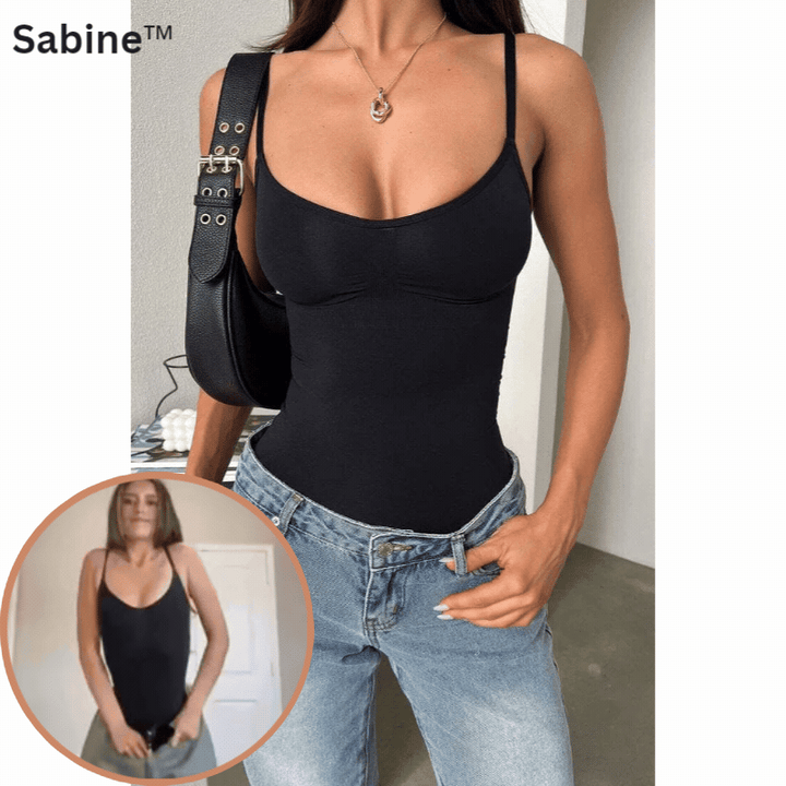 Damen Shapewear Bodysuit figurformend | Vier-Wege-Stretch, atmungsaktive Mikrofaser | Nahtlos &amp; unsichtbar | Schwarz/Beige S–XL
