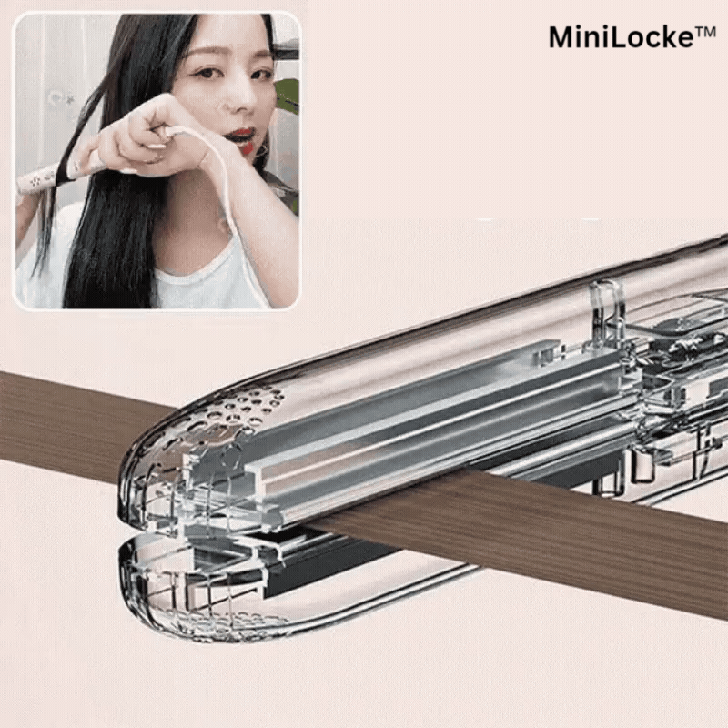 Mini-Lockenstab 2-in-1 für Locken &amp; Glätten | USB-betrieben, 15 mm | Keramikbeschichtung, Anti-Verbrennungsdesign, Reisegröße