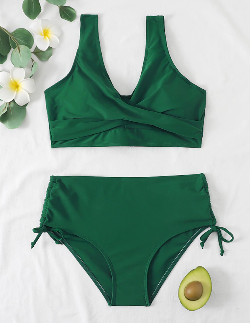 Naisten kaksiosainen bikini | Trendikäs design &amp; mukava istuvuus | Kestävä rannalle &amp; uima-altaalle | Kesään &amp; lomalle