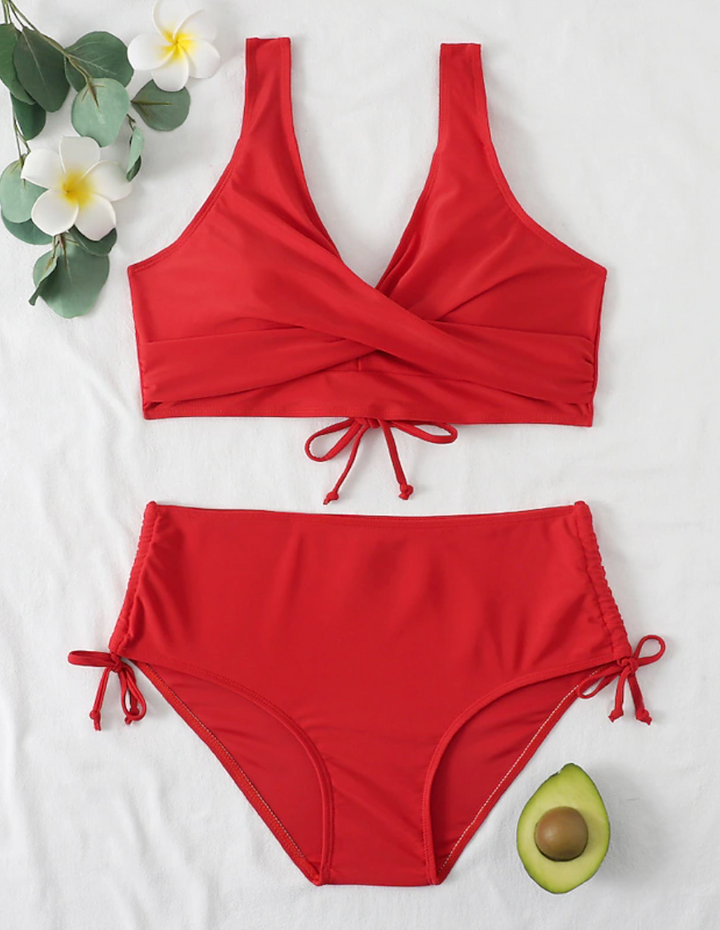 Naisten kaksiosainen bikini | Trendikäs design &amp; mukava istuvuus | Kestävä rannalle &amp; uima-altaalle | Kesään &amp; lomalle