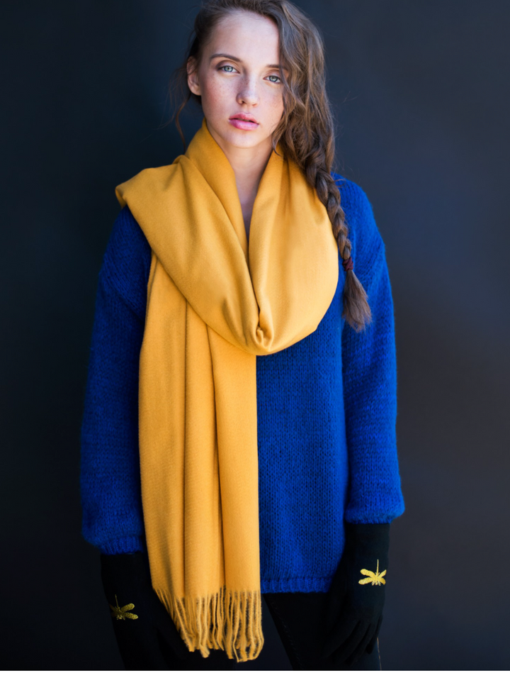 Damen Schal | Kuscheliger Vintage-Schal mit klassischem Karomuster, weichen Fransen und angenehmer Wärme für Herbst und Winter
