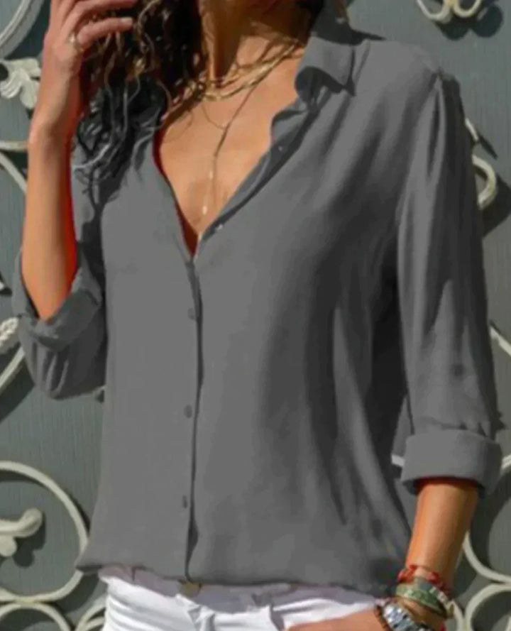 DemiChic™ – Camicetta da donna in chiffon con ricami eleganti e leggerezza