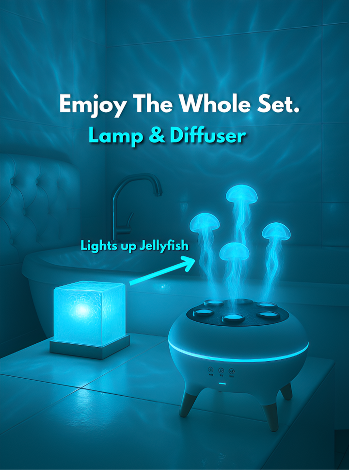 Aromadiffusor | Ultraschall-Diffuser mit Quallen-Effekt und Fernbedienung