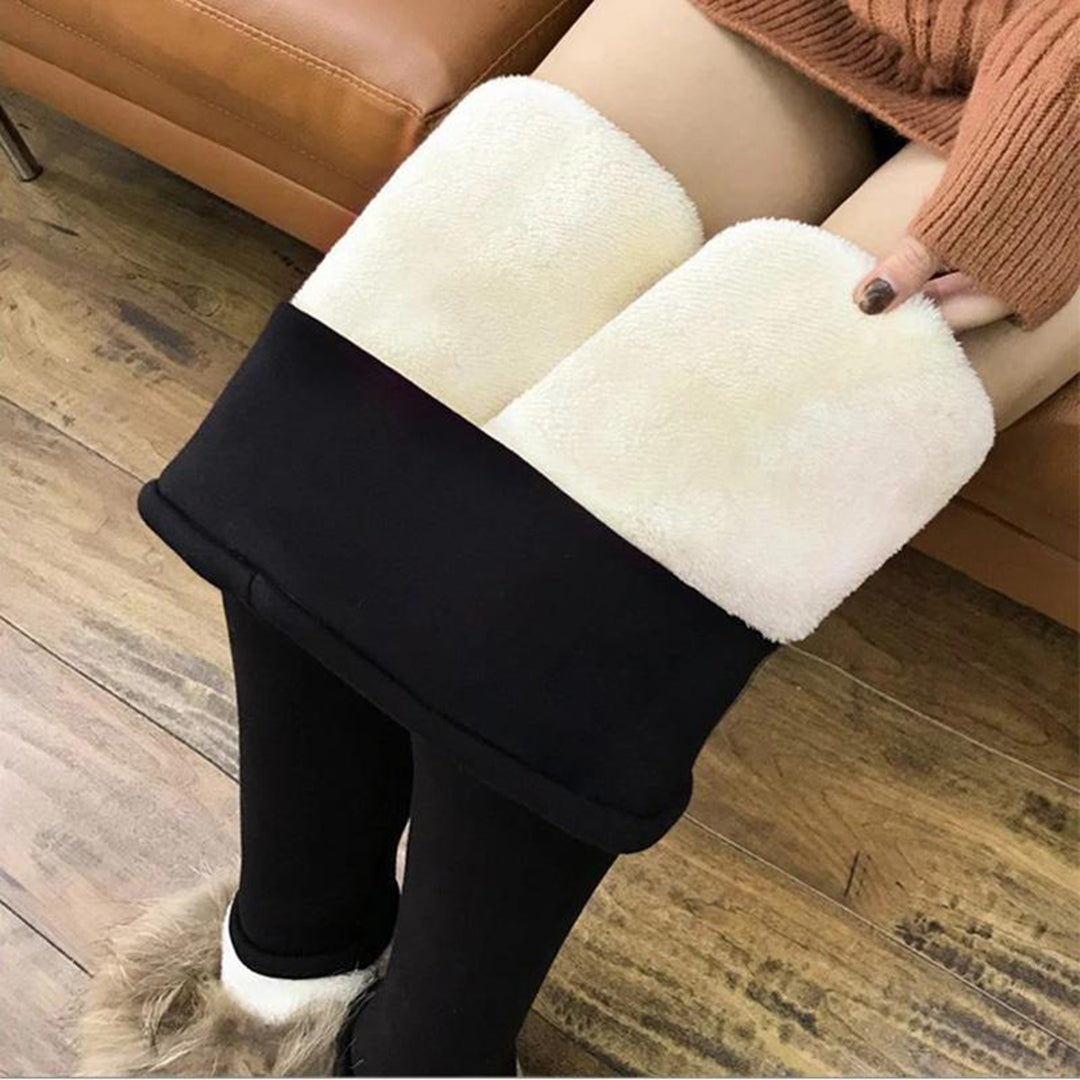 Damen Thermo Leggings gefüttert | Warme Winterleggings mit hohem Bund und Stretch für Fitness, Outdoor und Alltag