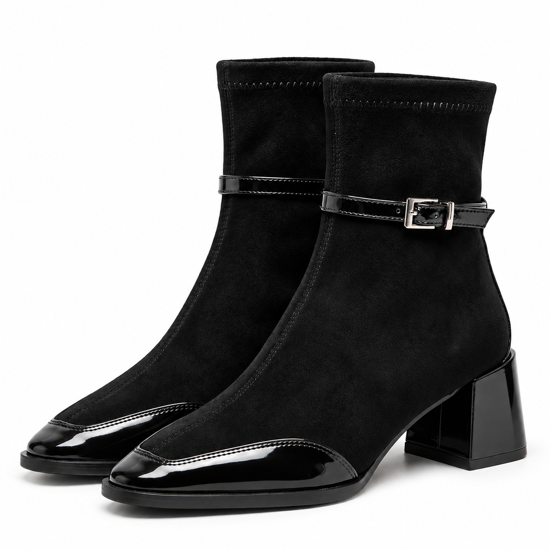 Damen Stiefeletten aus Öko-Wildleder | Elegante Ankle Boots mit 4–5 cm Absatz und seitlichem Reißverschluss